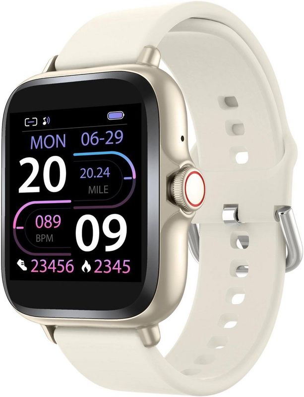 Bluetooth Smart Watch - Zwart - Kunststof - Volledig Touch Display