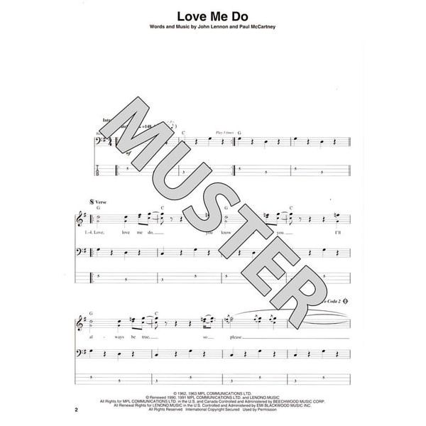Hal Leonard The Beatles 1962-1966 Bass
