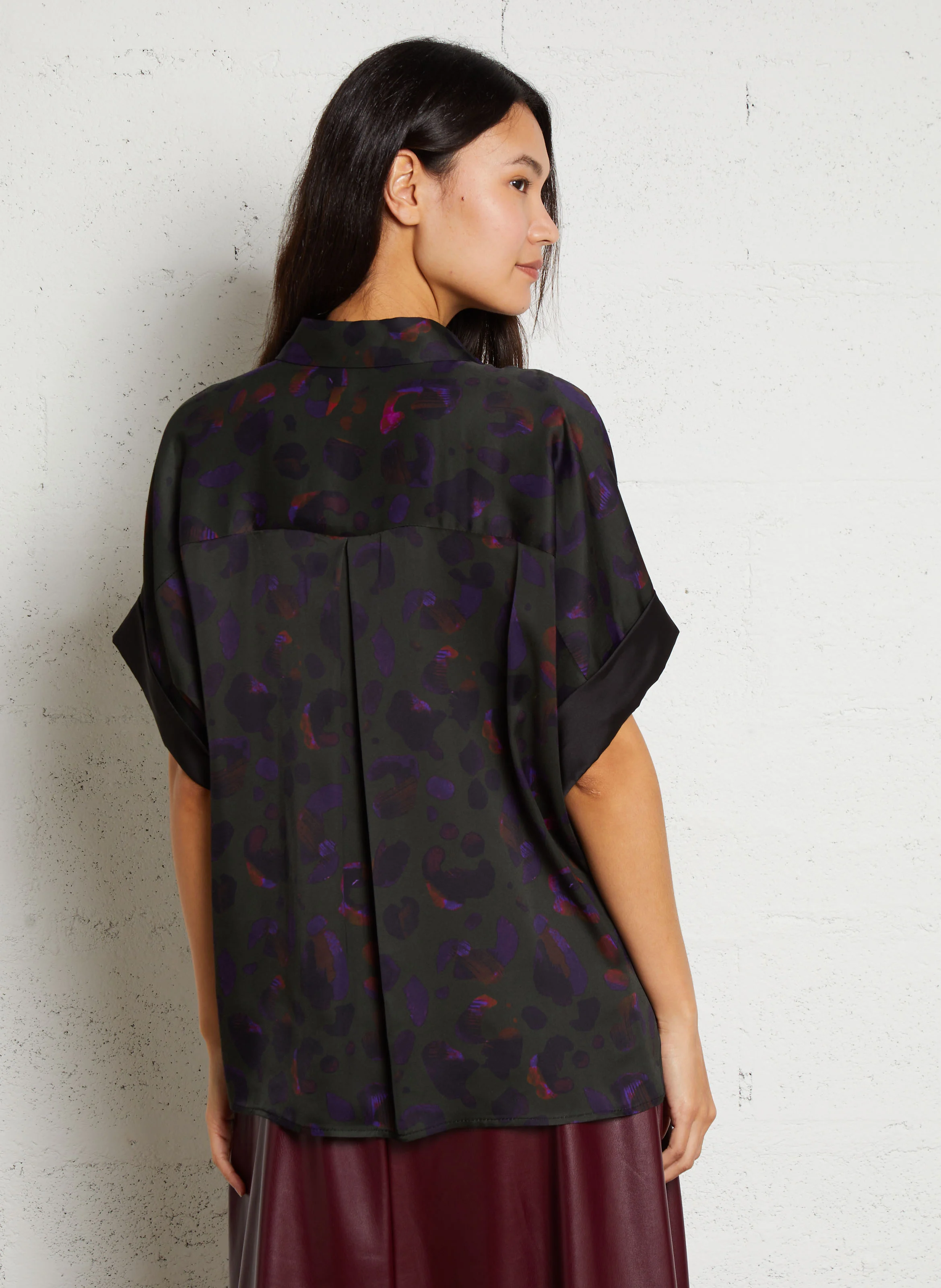 Chemise ample col classique| Kaki