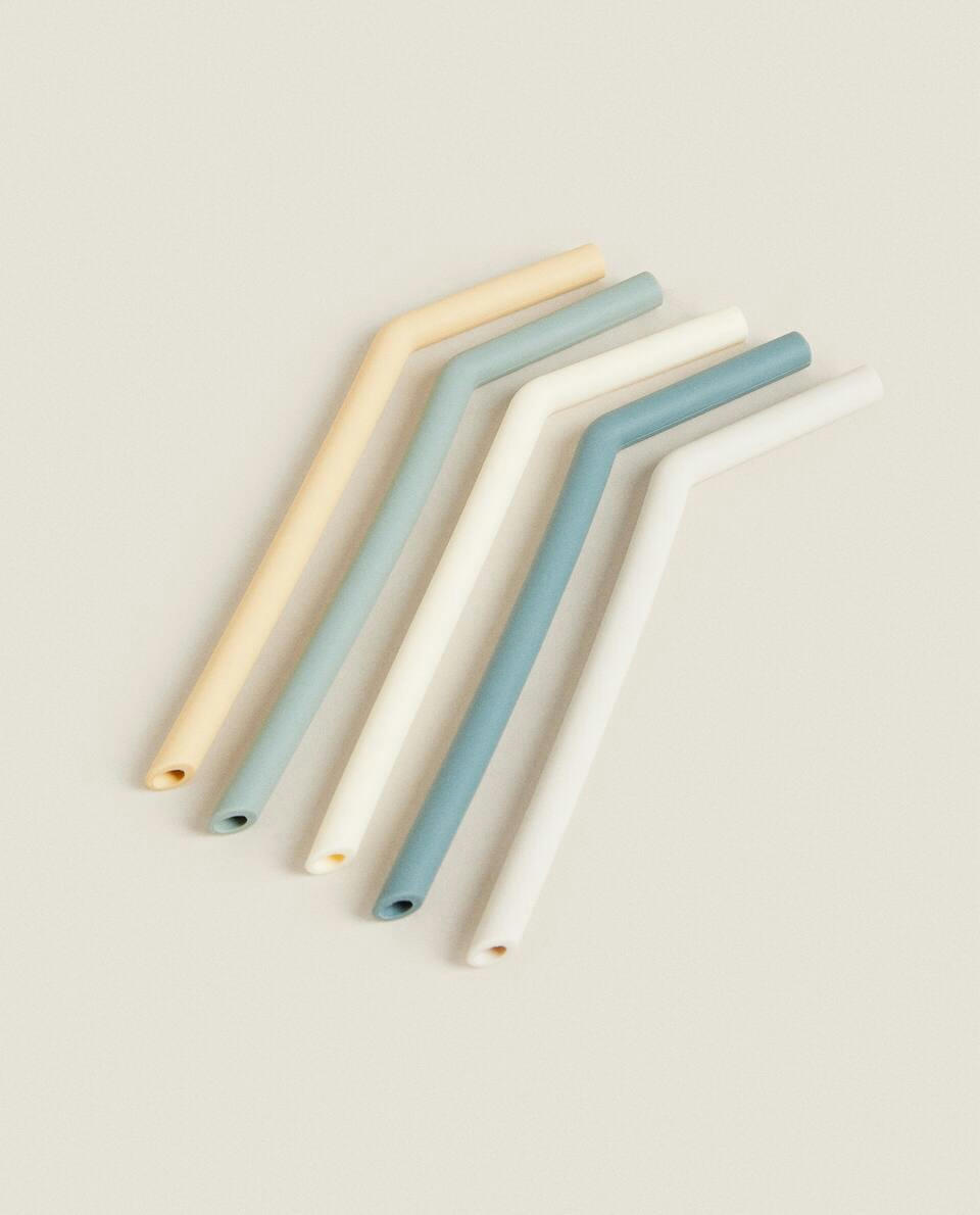 Canudos de silicone (pacote com 5)