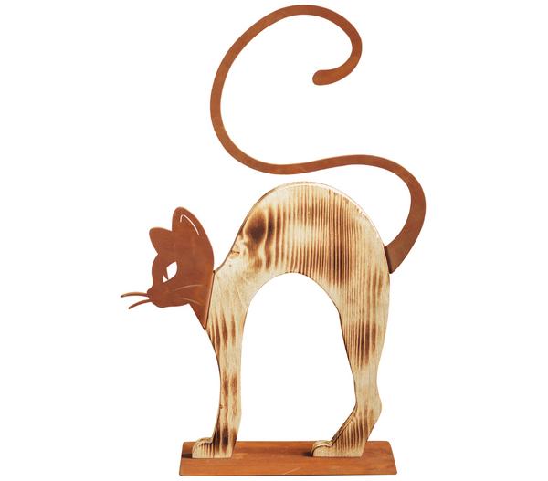 Ferrum buckelnde Holz-Katze mit