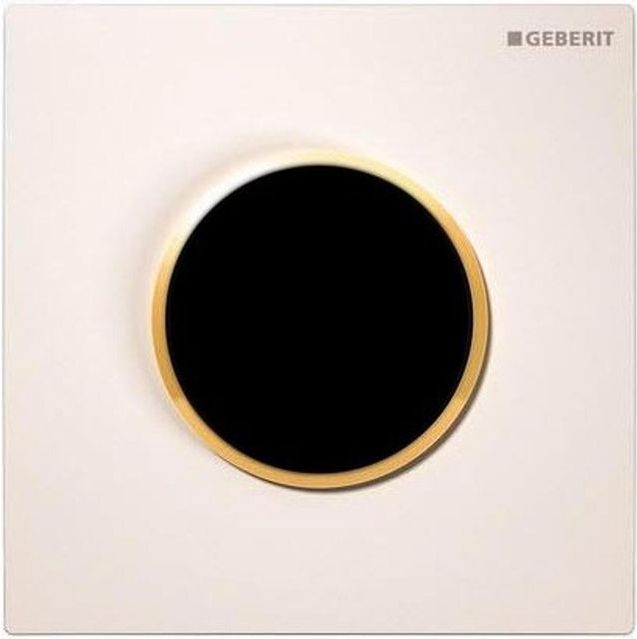 Geberit - Type 10 - Bedieningsplaat Urinoir - Wit/Verguld - Spuitgietzink