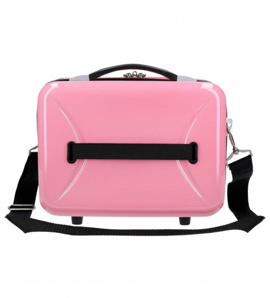Mala Joumma Neceser adaptável com rodinhas, estilo Minnie, com amor - 29x21x15cm -