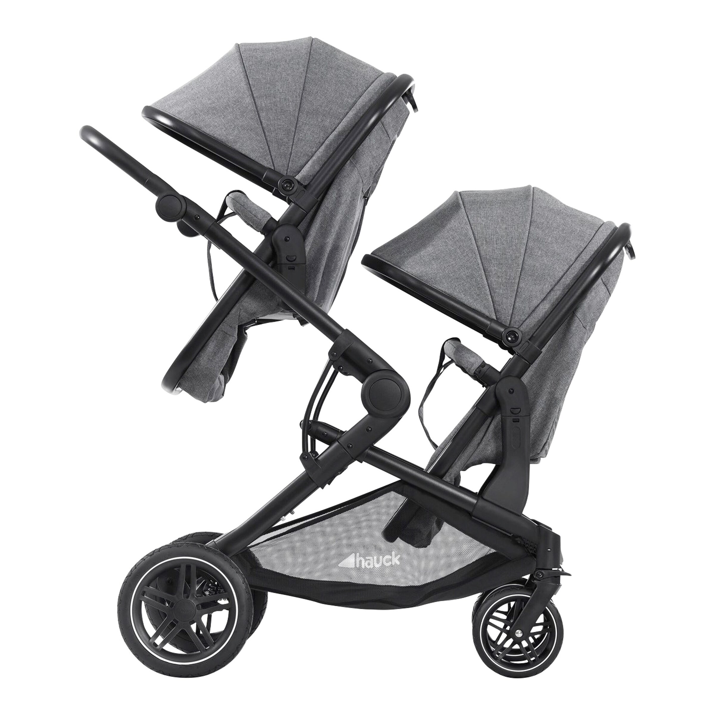Hauck Zwillings- und Geschwisterwagen Atlantic Twin melange grey