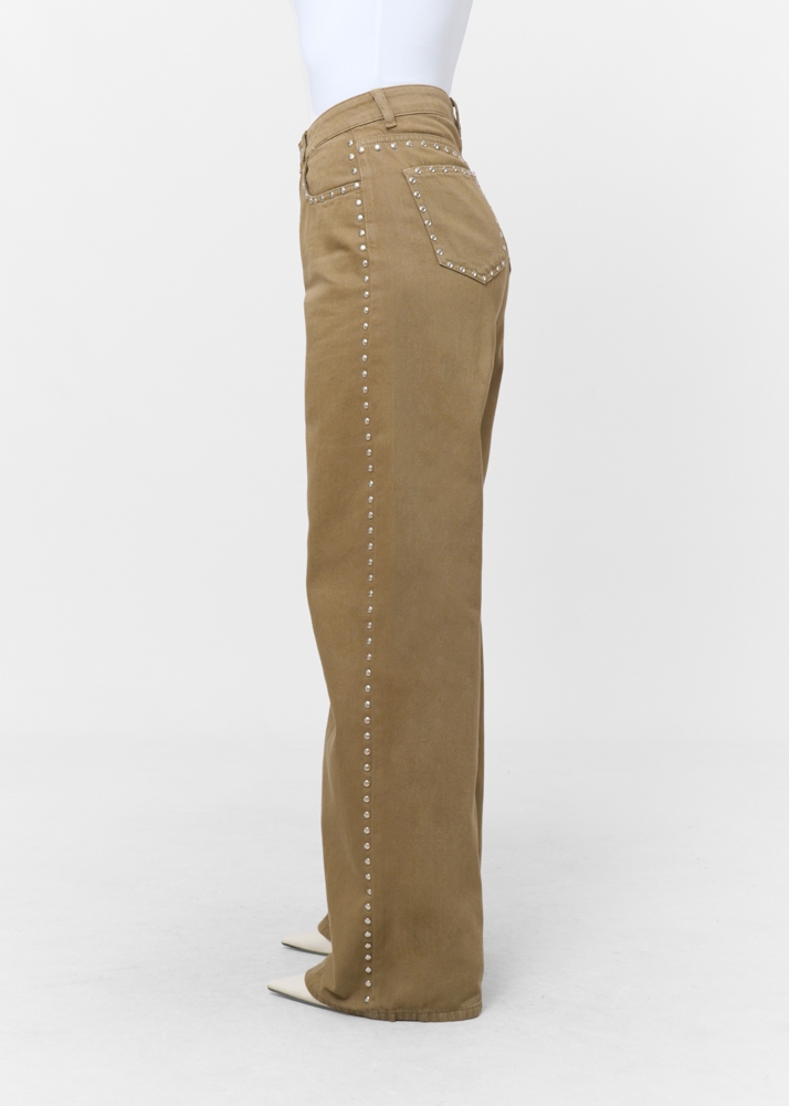 Dani stud jeans groen