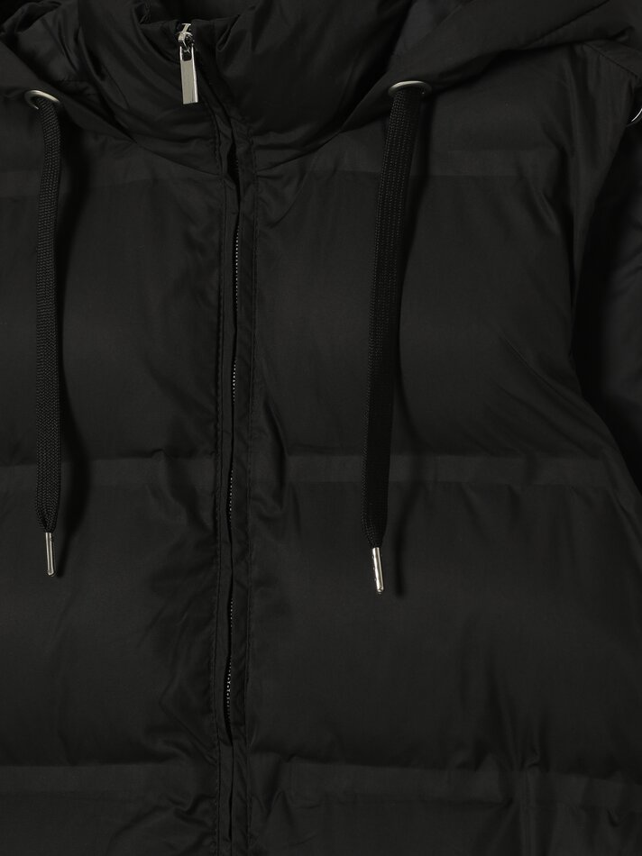 Colete longo acolchoado - Preto