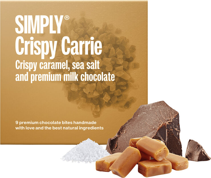 Simply Chocolate Cube, Crispy Carrie (90 g)