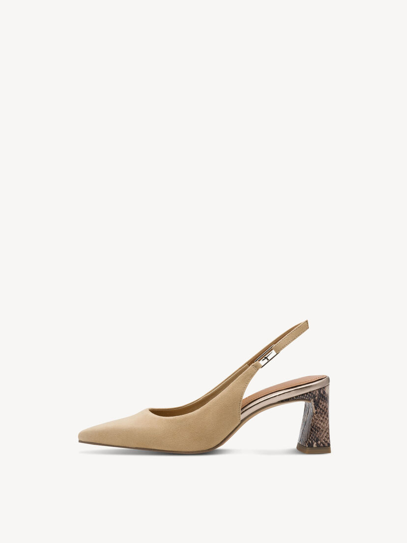 Leren Slingpumps - beige