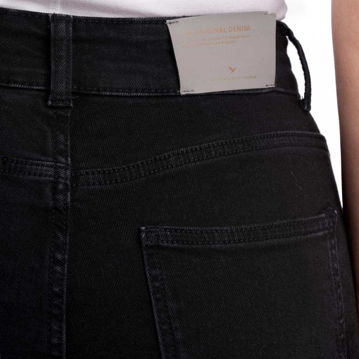 Jonas Nielsen Damen Skinny Jeans mit Used-Waschung schwarz