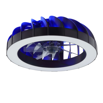 Brilliant plafondventilator Fanora met lamp en RGB functie 30W zwart