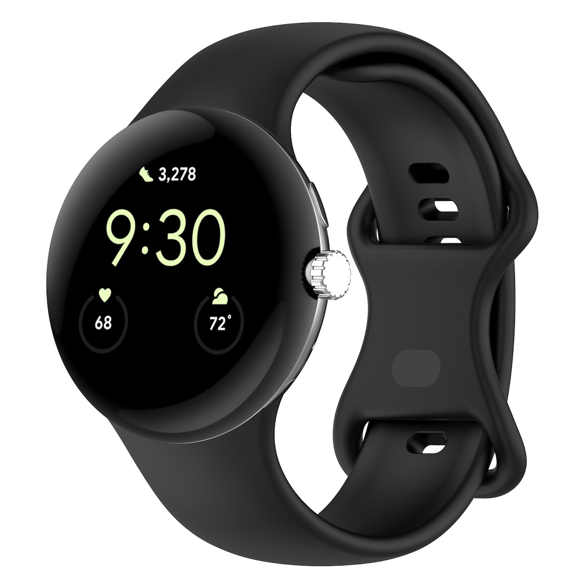 Silikonklokkerem for Google Pixel Watch 3 Sort L