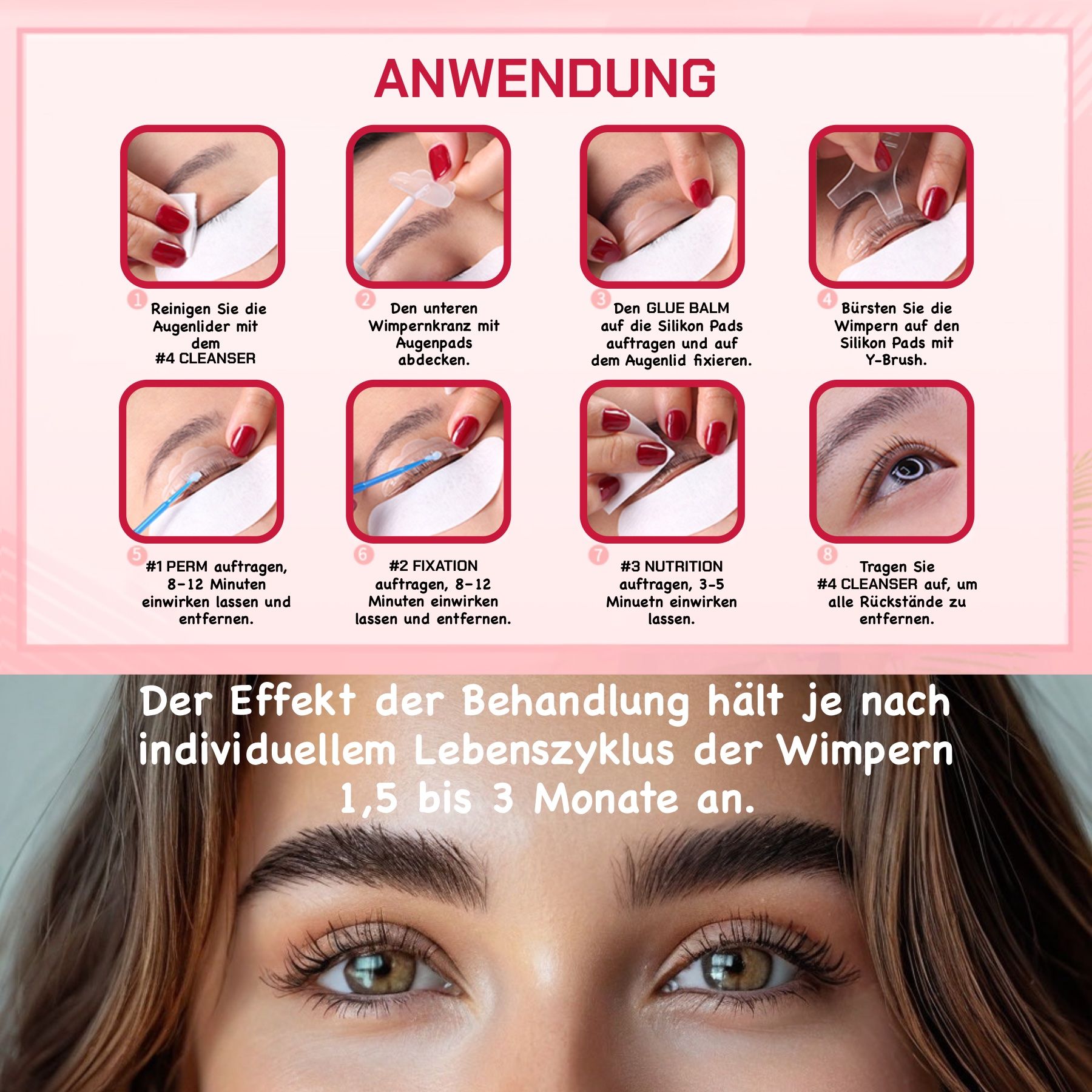 Iconsign Wimpernlifting Set der 2 Generation mit Cream Kleber