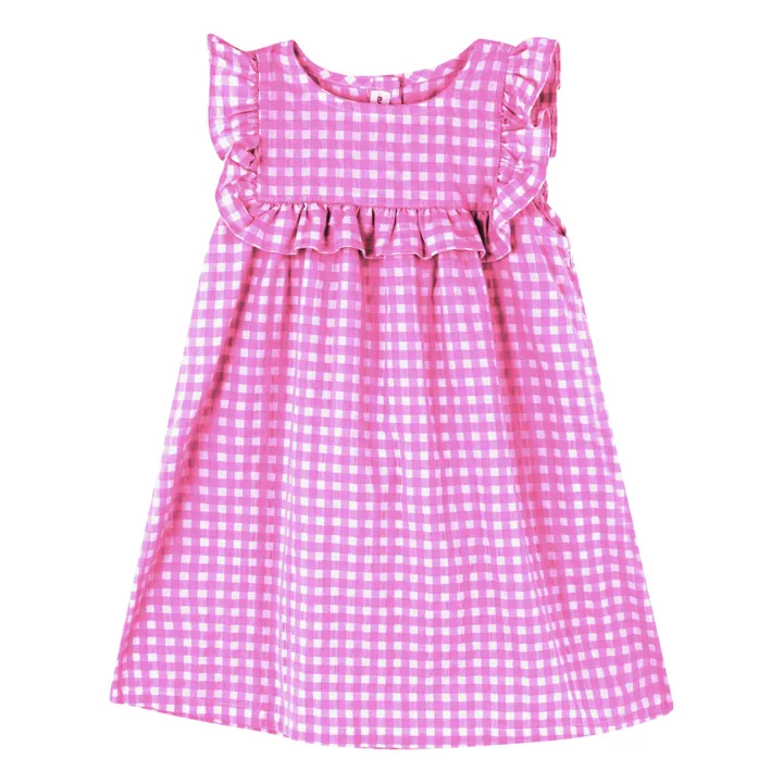 Babe & Tess Robe Vichy Volants Elena | Rose