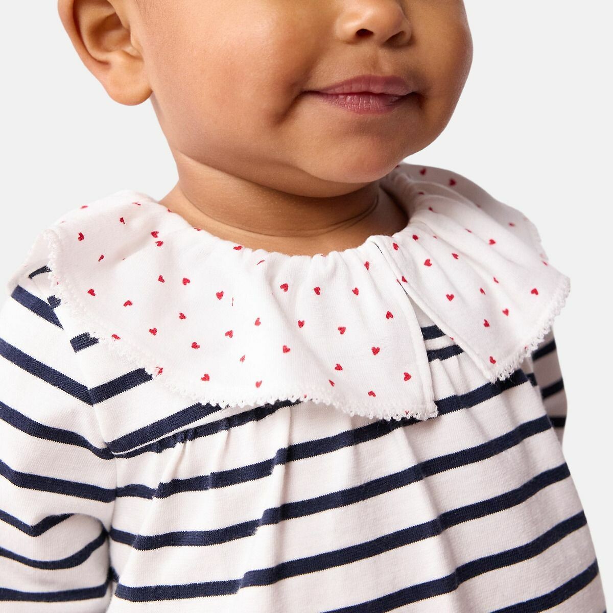 PETIT BATEAU<br>Blusa listrada, mangas compridas