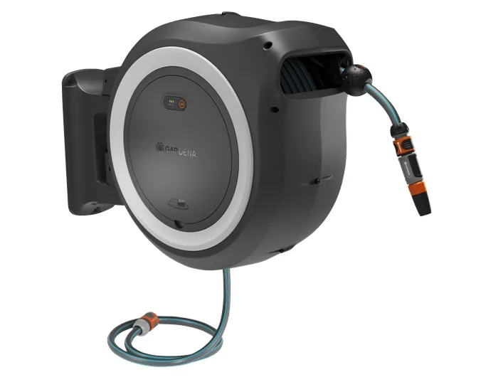 Gardena Batteridrevet vægslangeboks PowerRoll 40 meter