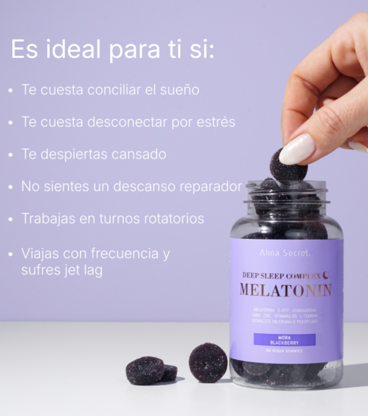 Alma Secret - Gomas vitamínicas para um sono de qualidade Deep Sleep Complex C Melatonin
