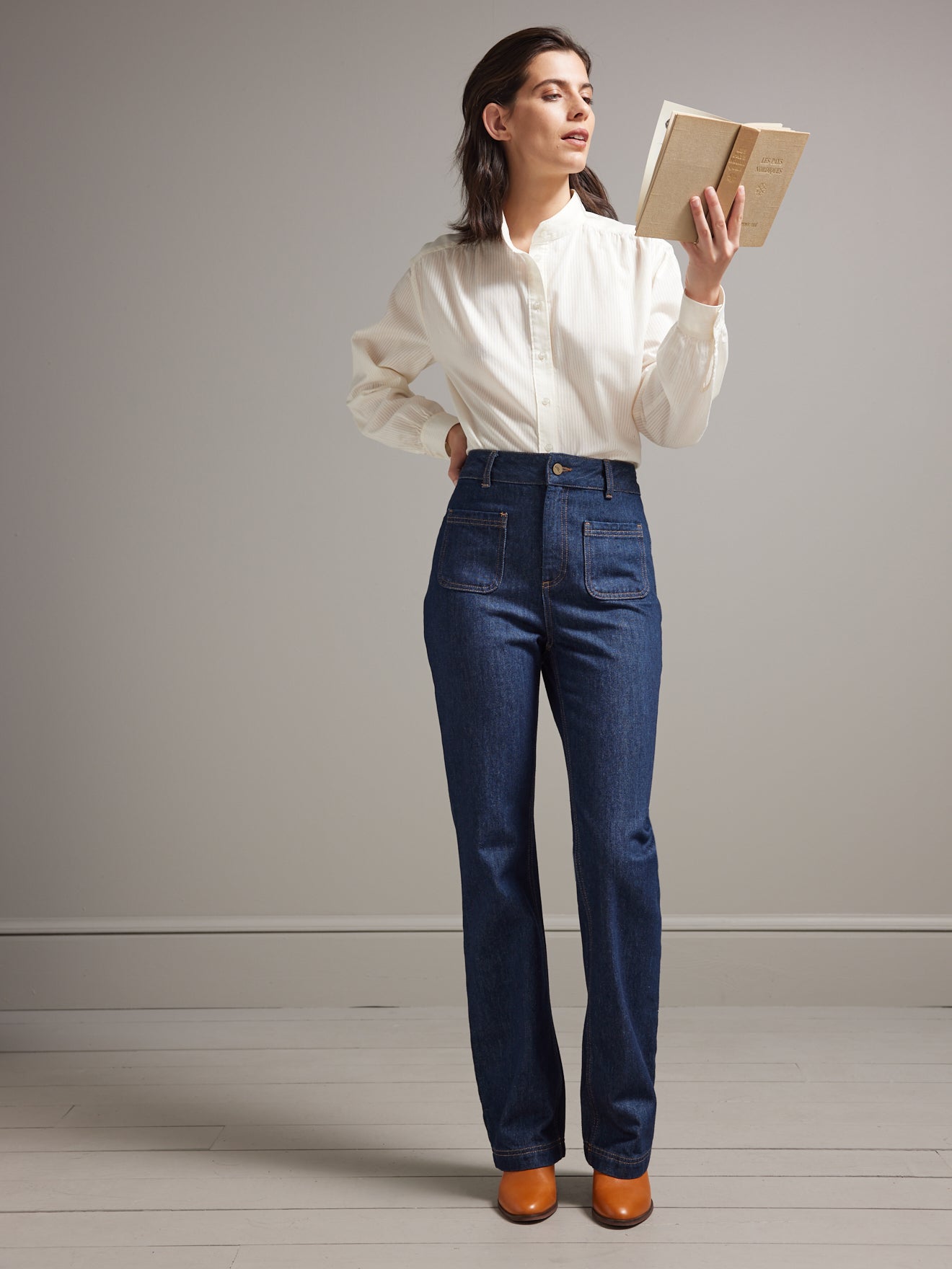 Jean droit femme Maria - coton biologique, délavage écoresponsable