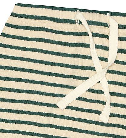 Petit Piao Hosen - Rib - Modal - Emeralda Green/Dark Off White