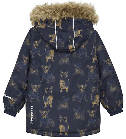 Minymo Winterjacke - Navy m. Hunde