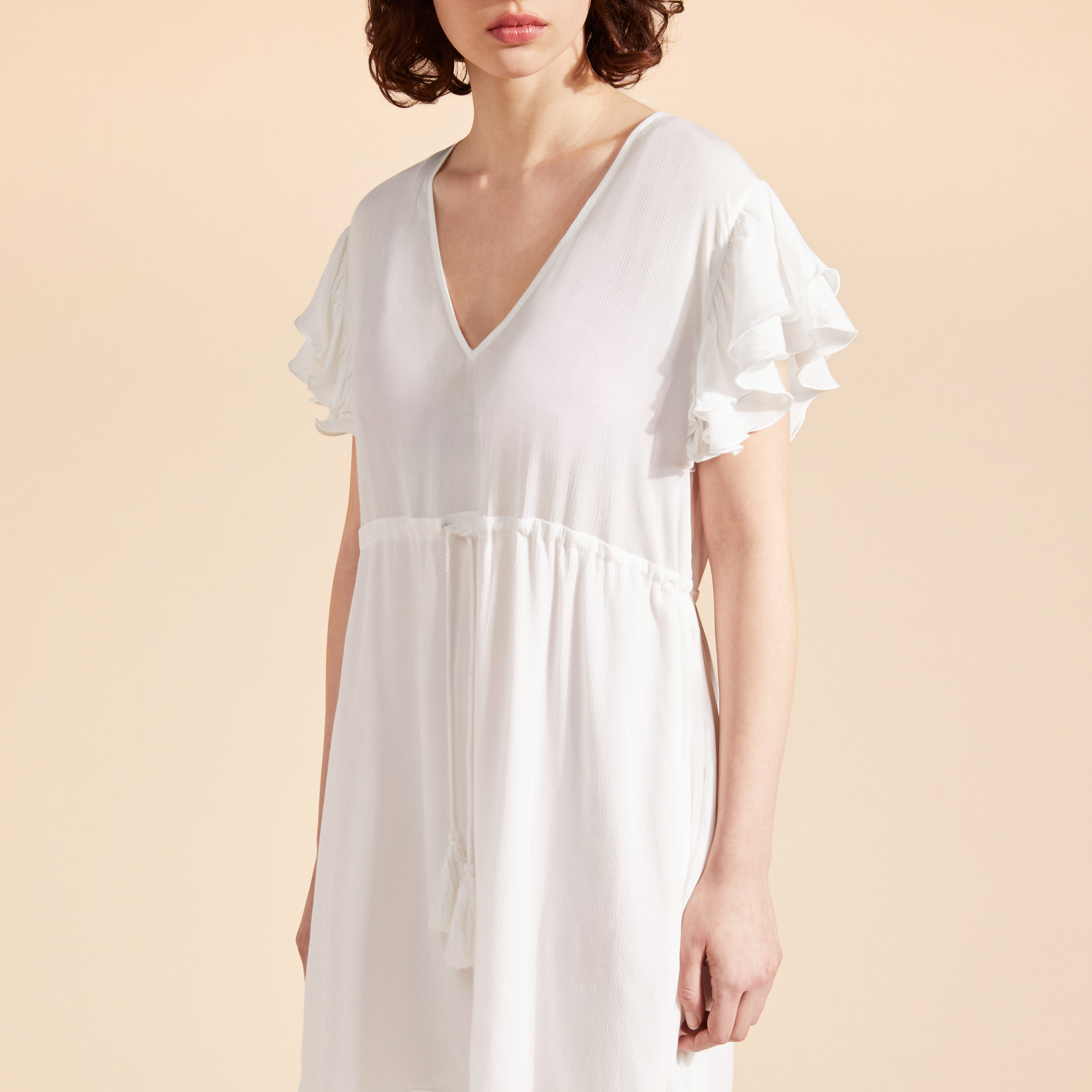 Robe Courte en Viscose Femme Unie | Robe Vilebrequin