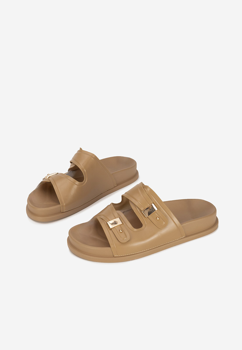 Mules à plateforme kaki Carmenta