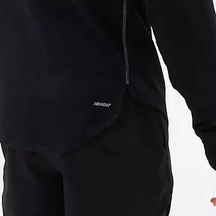 New Balance Haut Running NB Heat Grid Half Zip - Noir