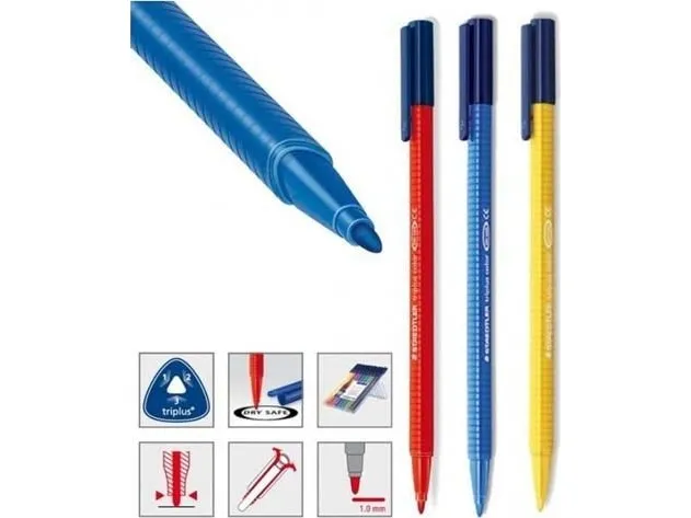 STAEDTLER fiberpenne triplus farve 1mm blå