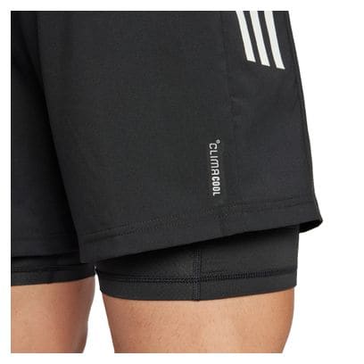 Short 2-en-1 adidas Own The Run Climacool 7in Noir Homme