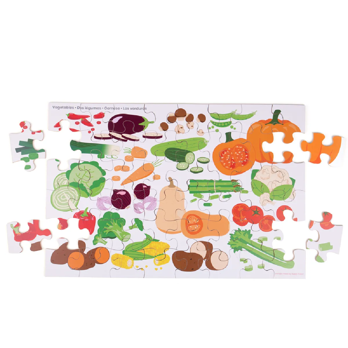 Bigjigs Toys Légumes - Puzzle de Sol