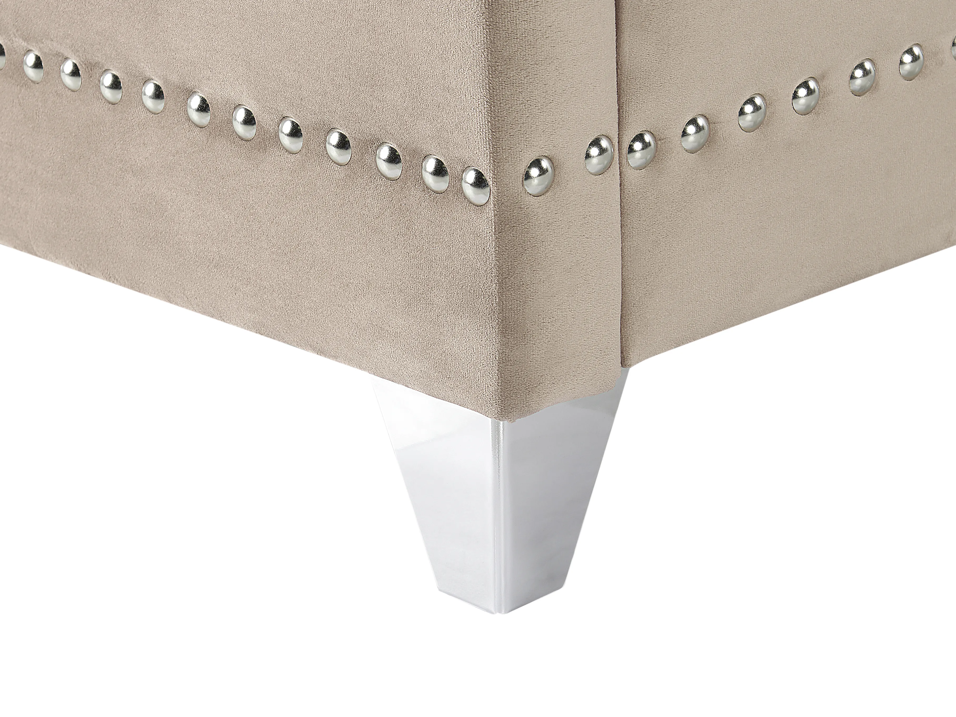 Bed Fluweel AYETTE 180 x 200 cm Taupe
