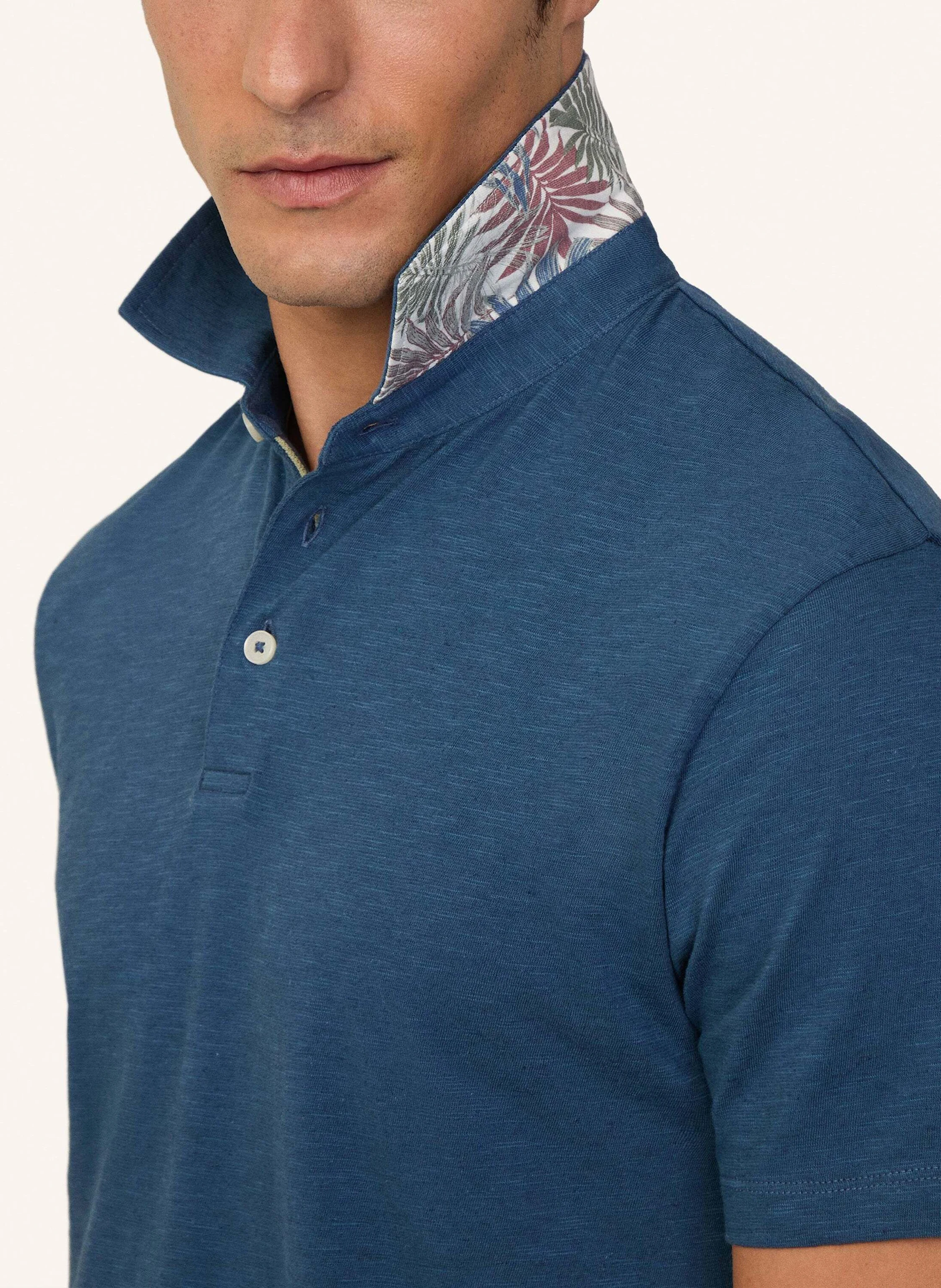 HACKETT LONDON Poloshirt SWIM PALM COTT LINEN