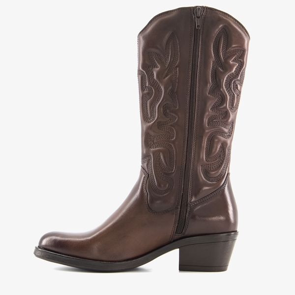 Harper leren dames western boots bruinr