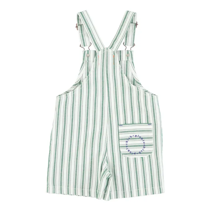 Piupiuchick Salopette Rayure Stay Fresh | Vert