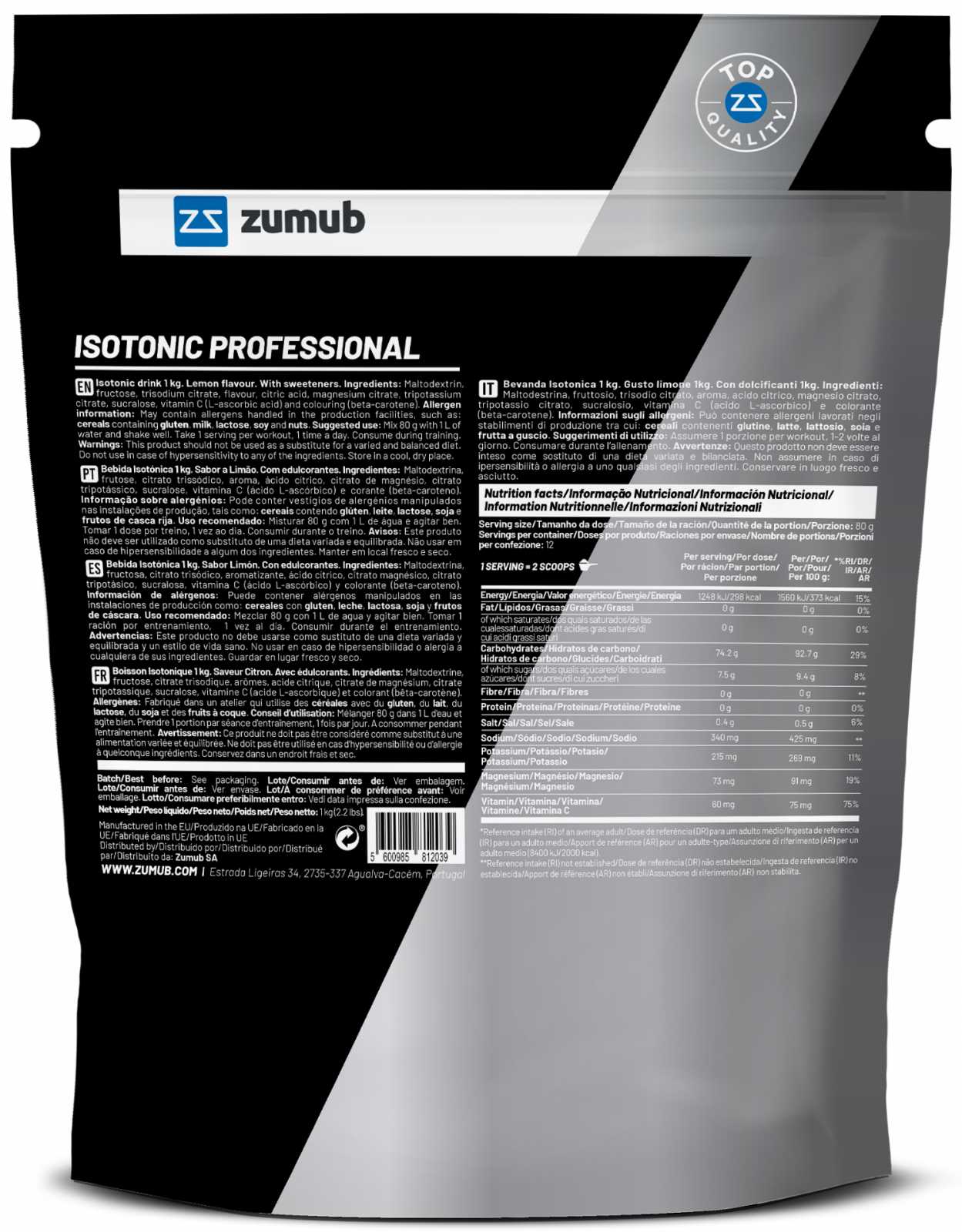 Zumub Isotônico Profissional 1 kg