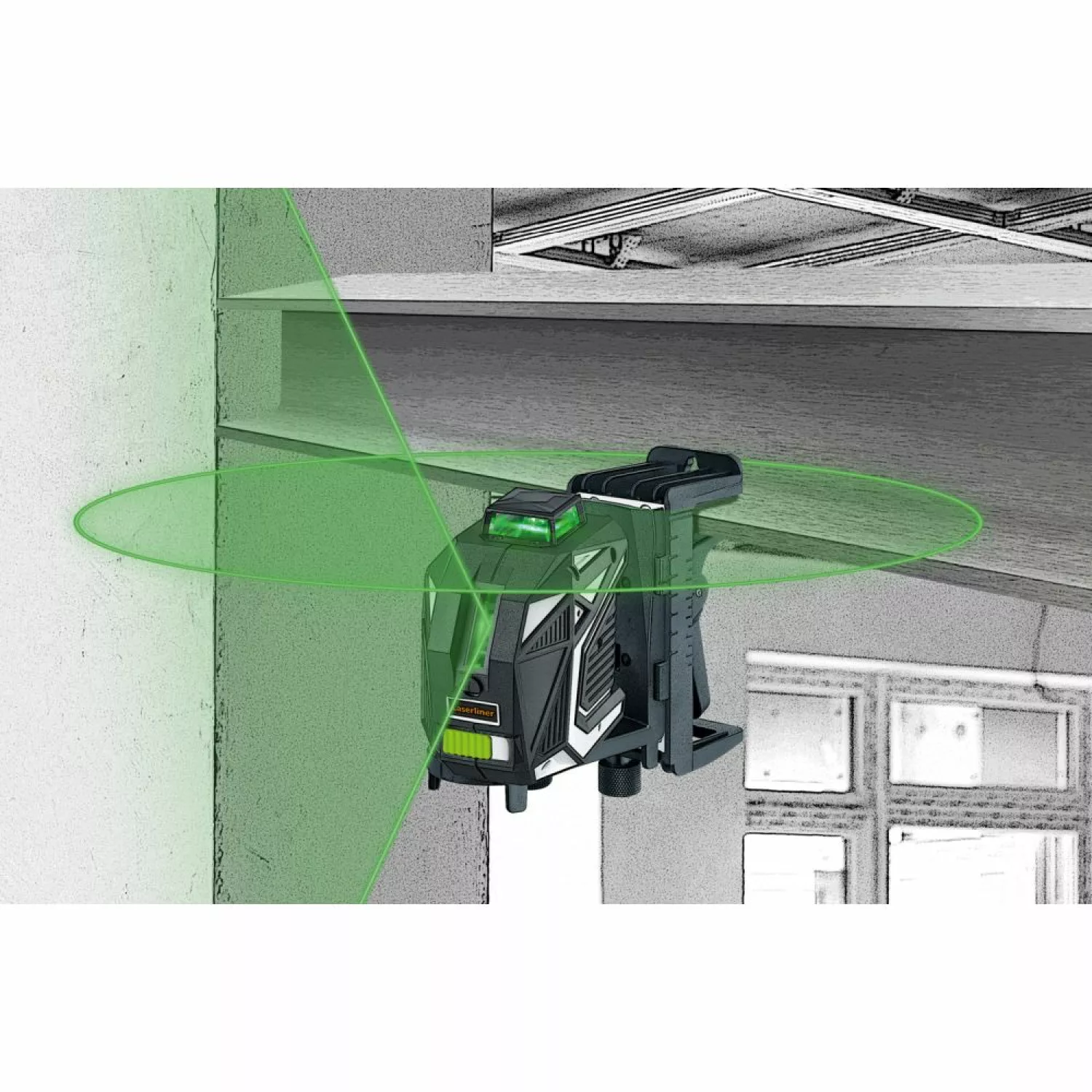 Laserliner CrossGrip Klem- en wandhouder - 1/4
