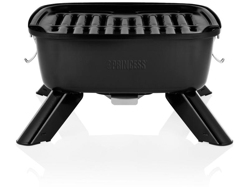 Tristar Tragbarer Hybridgrill, 2000 W 2-in-1-Elektro oder Holzkohlegrill – Inklusive Deckel