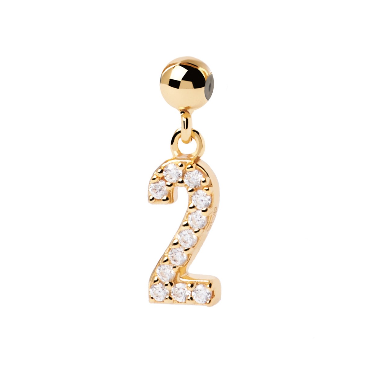 Charm PdPaola Numéro 2 doré