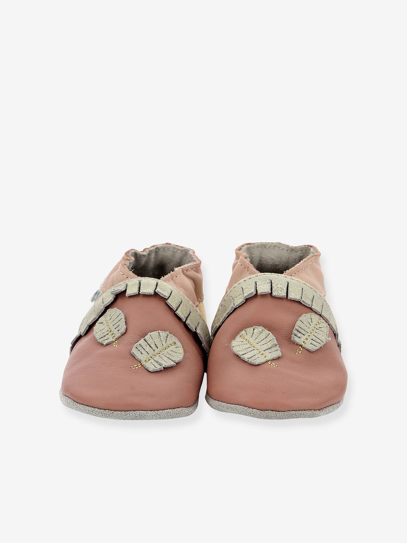 Chinelo de couro leve Simphoni ROBEEZ©, rosa bebê