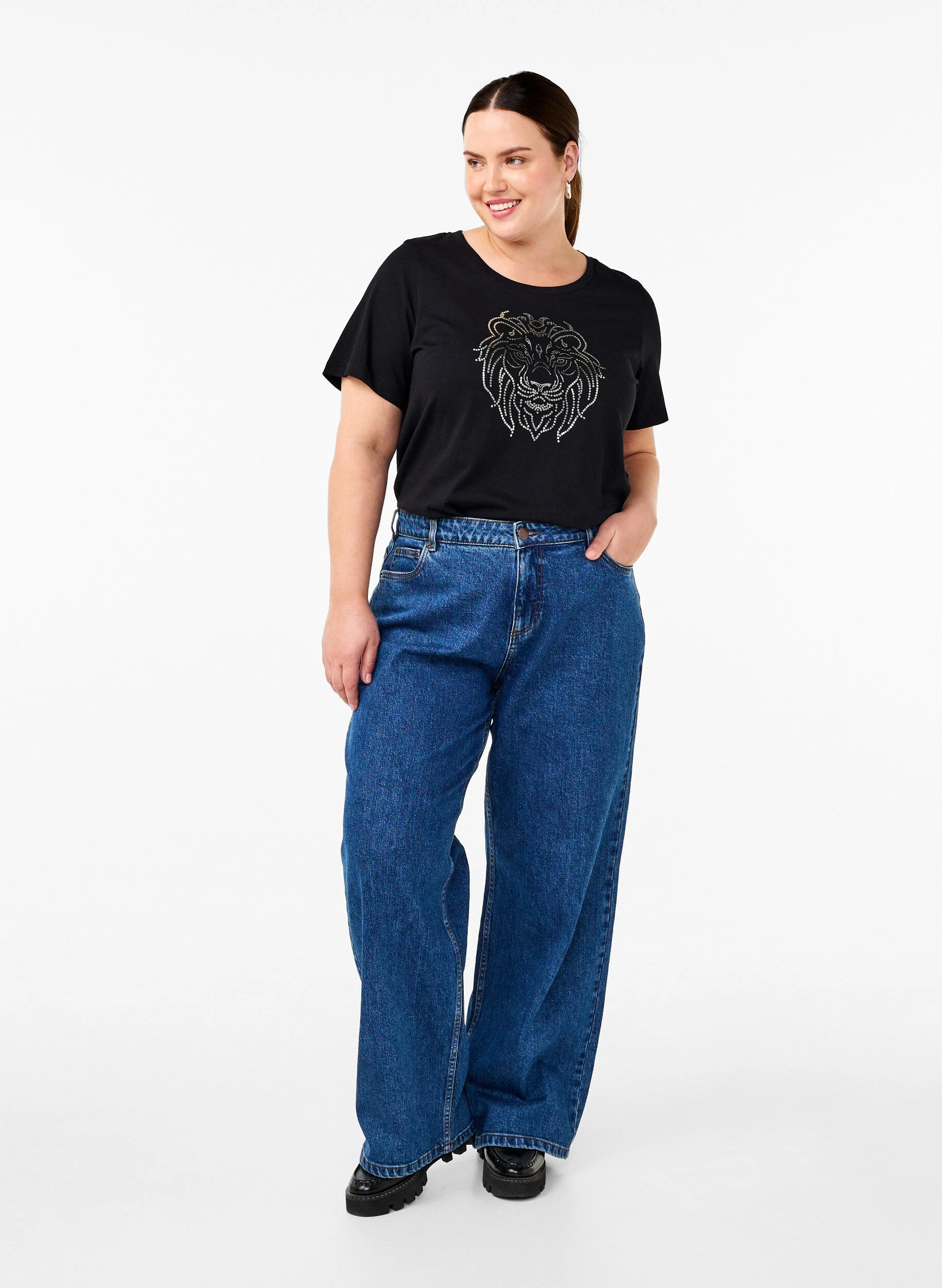 Bomulds t-shirt med print