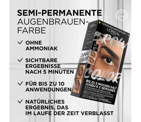 L'ORÉAL PARIS Brow Color Augenbrauenfarbe1.0 Schwarz