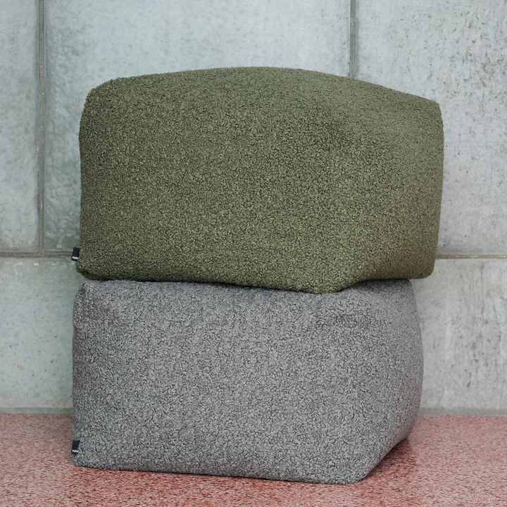 HAY - Snug Pouf, H 40 cm, grau
