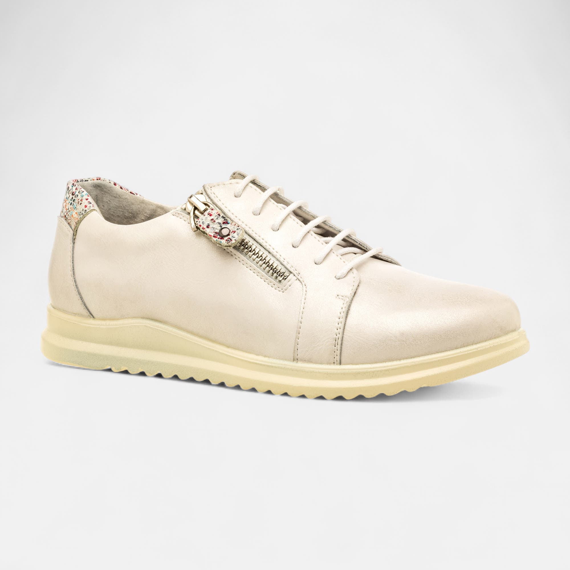 Baskets basses Femme en cuir blanc