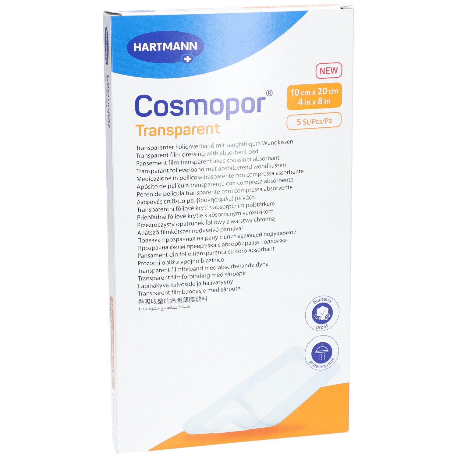 COSMOPOR transparent Folienverband 10x20 cm steril