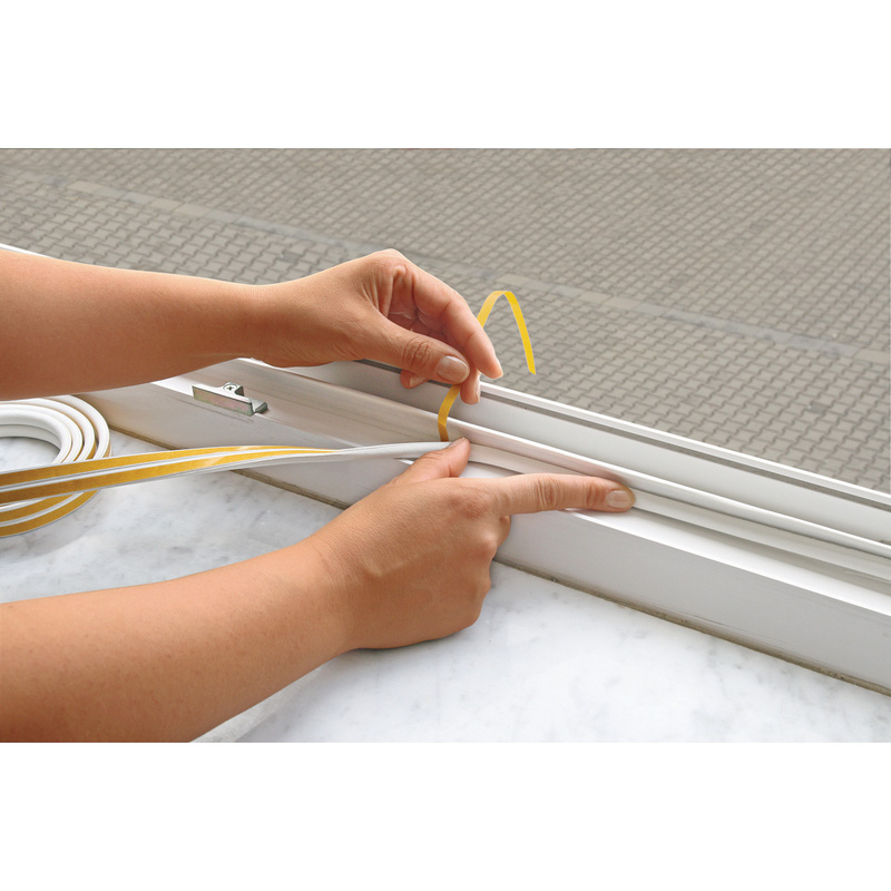 Fix-o-moll tochtband zelfklevend E 9x4mm 18m wit