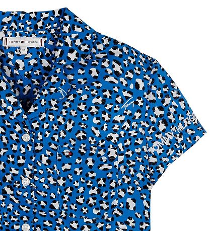 Tommy Hilfiger Bluse - Blauer Leopard