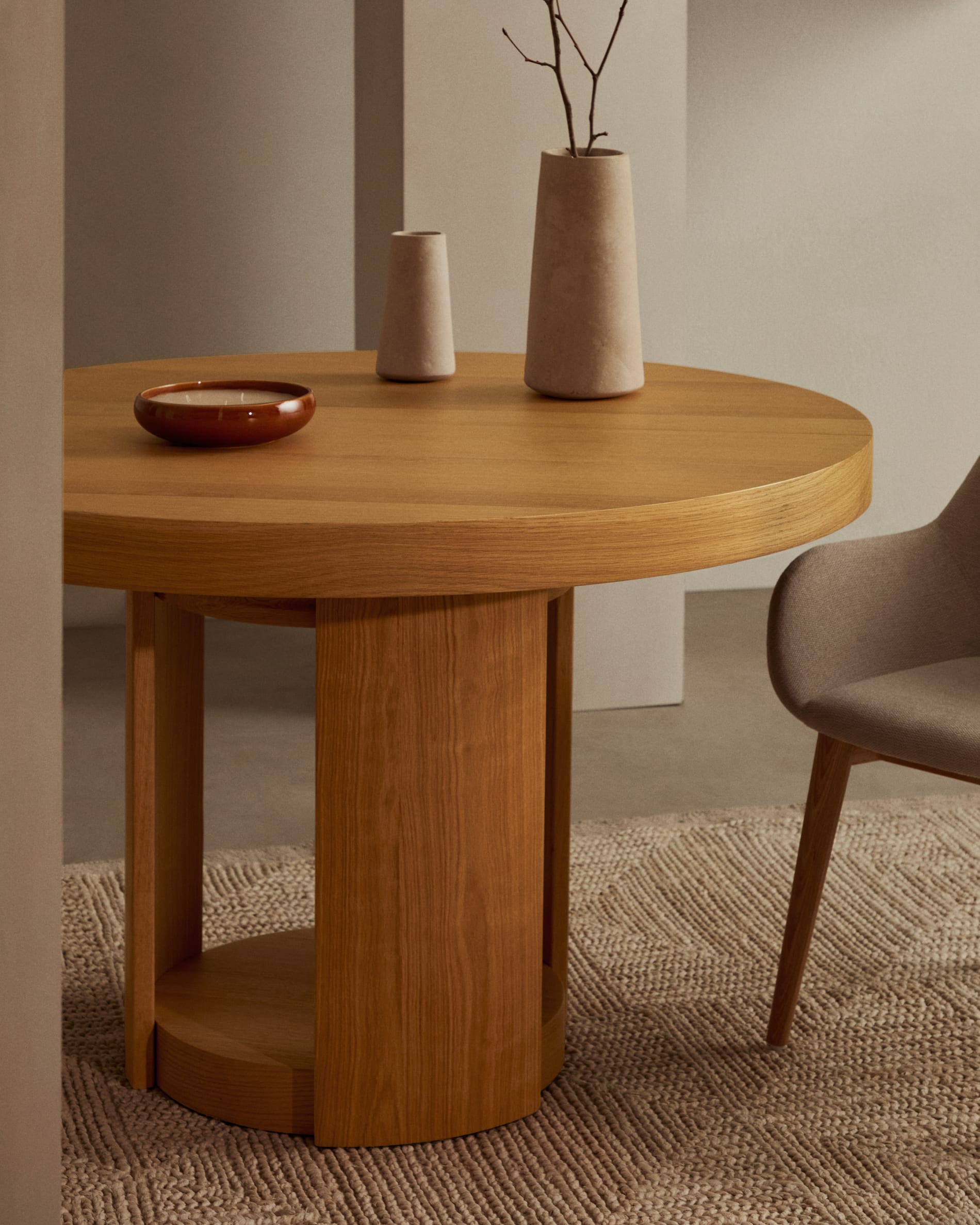 Kave Home - Uitschuifbare ronde tafel Artis van FSC 100% massief