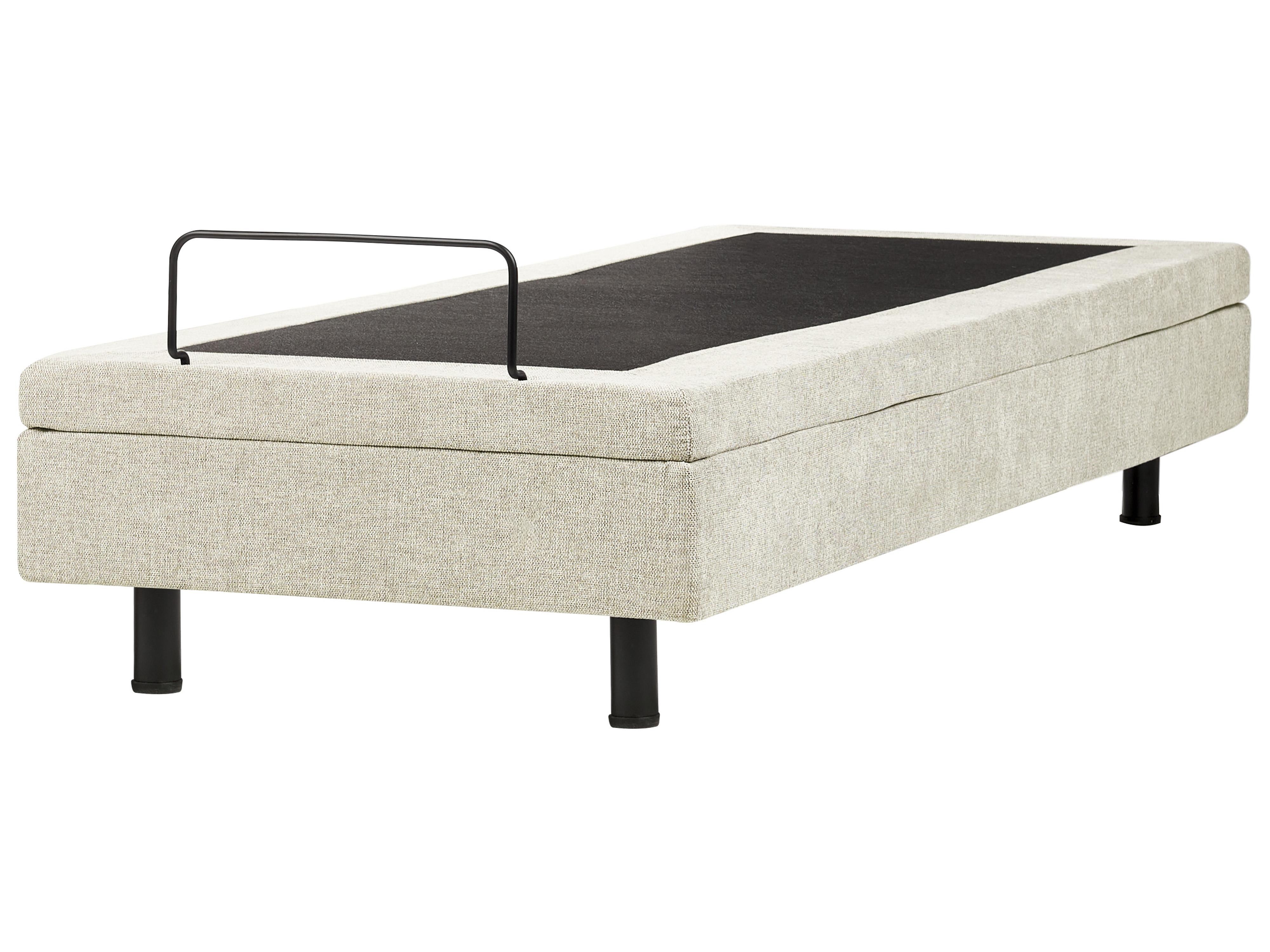 Verstelbaar bed zonder hoofdbord Stof CASTELLAN 90 x 200 cm Beige