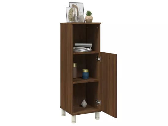 Armoire de bain Chêne marron 30x30x95 cm Bois d'ingénierie