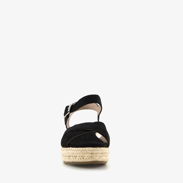 Blue Box dames espadrilles met sleehak zwart