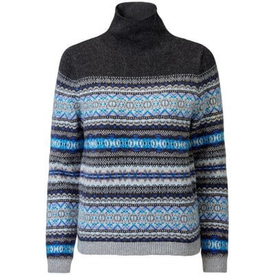 Damenpullover gemustert, Anthrazit